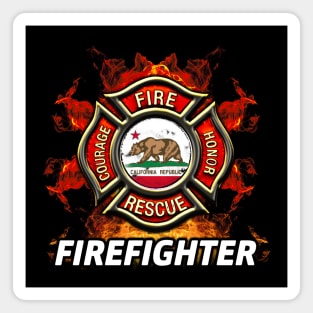 Firefighter California Magnet